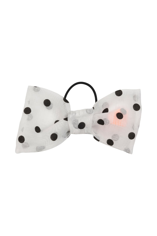 Wauw Capow -2024秋冬系列- 黑色圓點蝴蝶結髮圈