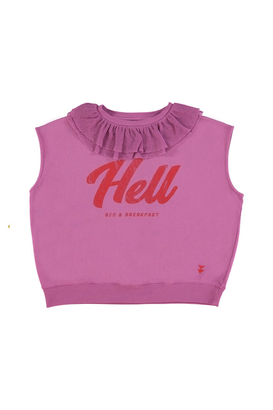 2024秋冬系列 - 荷葉領無袖有機棉衛衣(剩一件"L")