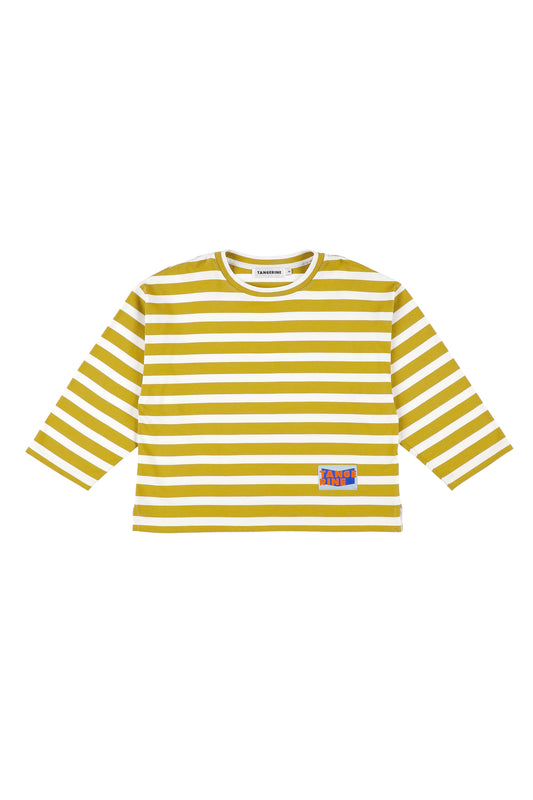 2024秋冬系列 - 芥末黃條紋長袖T恤(剩一件8Y)