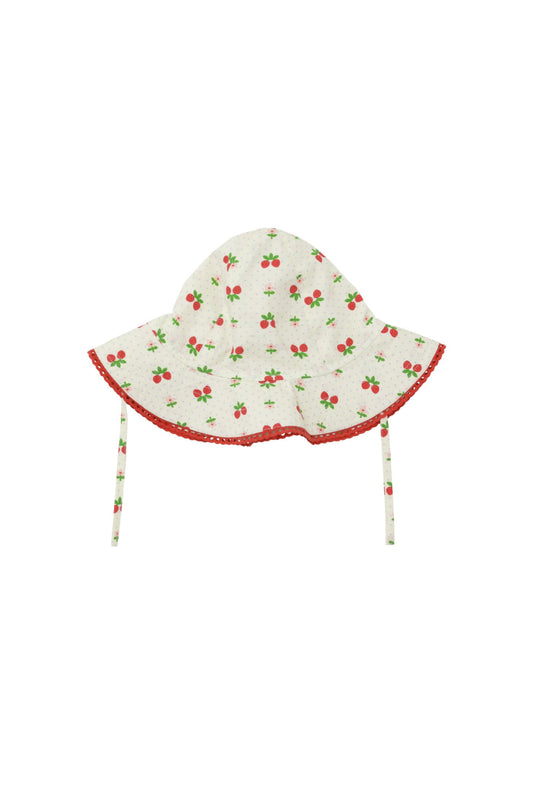 Flöss-2025春夏系列-Sofia草莓印花帽子