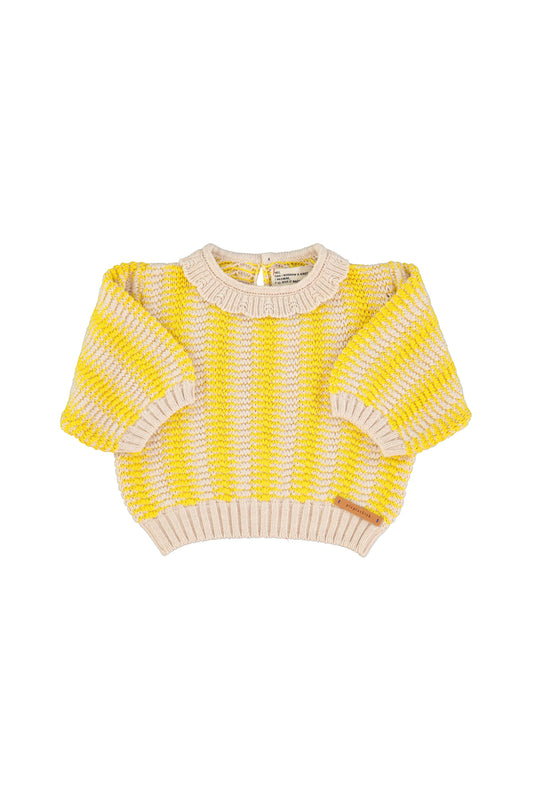 2025春夏系列 - 有機棉黃色針織衫(剩一件4Y及8Y)