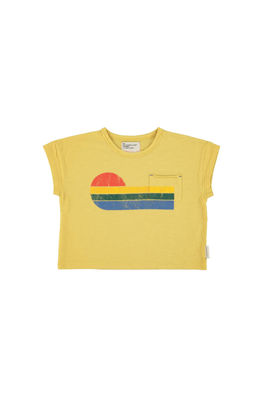 2025春夏系列 - 薄棉芥末黃色T恤(剩一件8Y及10Y)