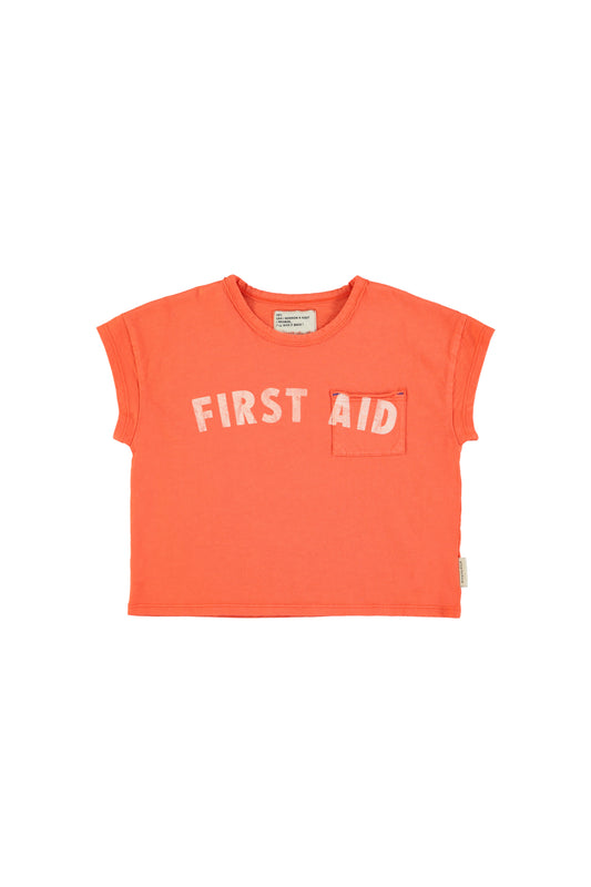 2025春夏系列 - 薄棉橘紅色T恤(有大人尺寸)