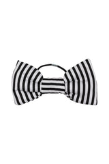 Wauw Capow -2024秋冬系列- 黑白條紋蝴蝶結髮圈