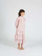 2025春夏系列 - 藕粉色棉質巴里紗罩衫(4Y-8Y/女性:S及M)