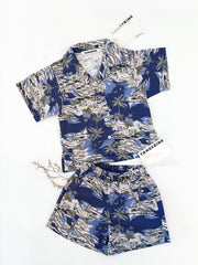 2025春夏系列 - 天絲棕梠樹印花短褲(2Y-8Y)