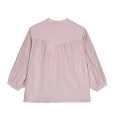 2025春夏系列 - 藕粉色棉質巴里紗罩衫(4Y-8Y/女性:S及M)