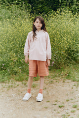 2025春夏系列 - 藕粉色棉質巴里紗罩衫(4Y-8Y/女性:S及M)