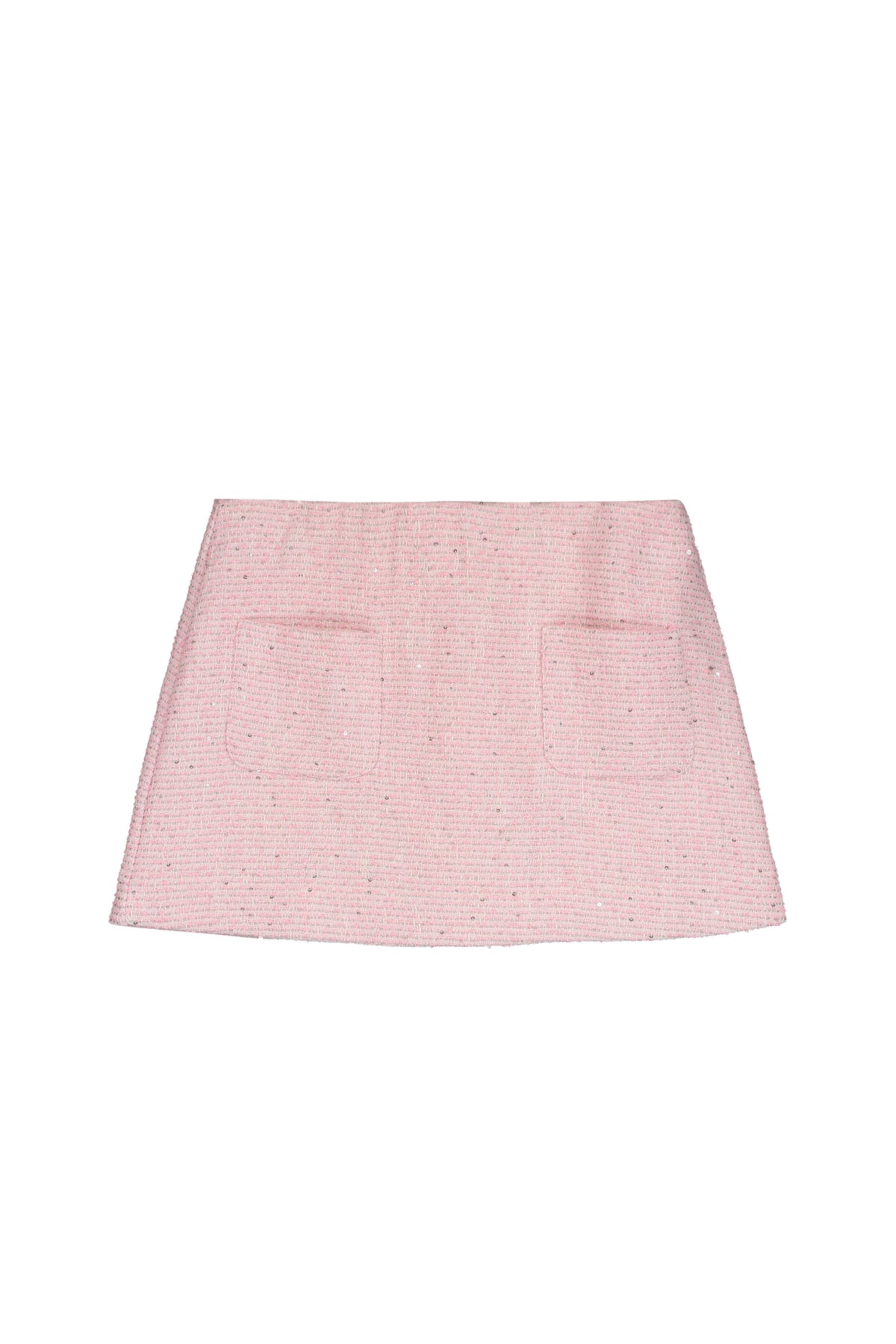 2025春夏系列 - 粉紅色斜紋軟呢短裙(剩2Y及8Y/女性:S及M)